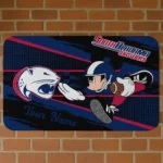 Customized South Alabama Jaguars Mickey Quarterback Blue Black Doormat