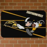 Customized Southern Miss Golden Eagles Mickey Quarterback Black Doormat