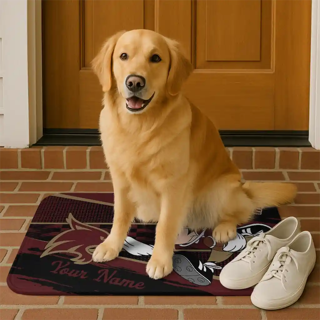customized-texas-state-bobcats-mickey-quarterback-maroon-black-doormat-high-quality.webp