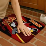 customized-usc-trojans-mickey-quarterback-red-black-doormat-best-selling.webp