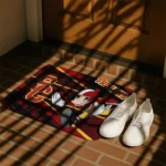 customized-usc-trojans-mickey-quarterback-red-black-doormat-best-selling.webp