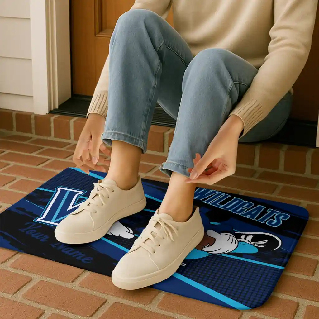 customized-villanova-wildcats-mickey-quarterback-navy-black-doormat-top-rated.webp