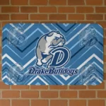 Drake Bulldogs Chevron Geometrics Blue Doormat