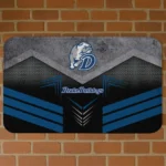 Drake Bulldogs Chevron Points Blue Black Doormat