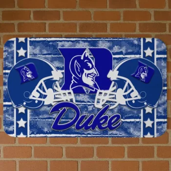 Duke Blue Devils Helmet Illustration Blue Doormat