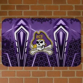 East Carolina Pirates Graphic Stripes Purple Doormat