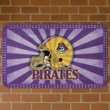 East Carolina Pirates Helmet Centerpiece Purple Doormat