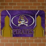 East Carolina Pirates Hexagon Oval Purple Doormat