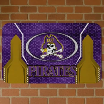 East Carolina Pirates Hexagon Oval Purple Doormat