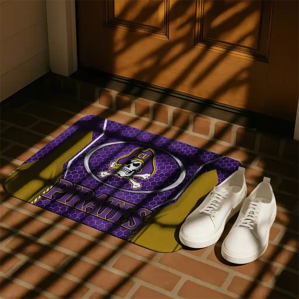 east-carolina-pirates-hexagon-oval-purple-doormat-trendy.webp