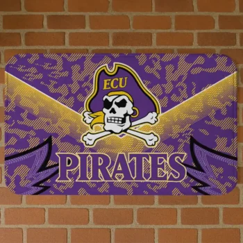 East Carolina Pirates Layered Lines Purple Doormat