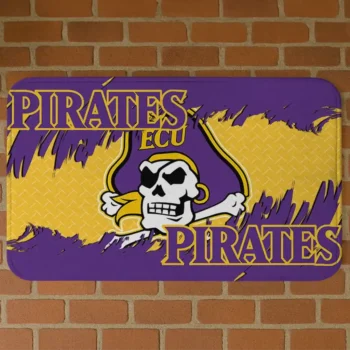 East Carolina Pirates Plate Rip Purple Doormat