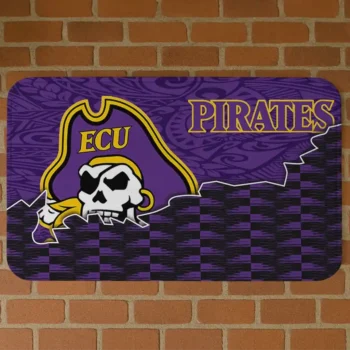 East Carolina Pirates Tribal Detailing Purple Black Doormat