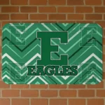 Eastern Michigan Eagles Chevron Geometrics Green Doormat