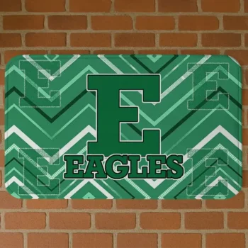 Eastern Michigan Eagles Chevron Geometrics Green Doormat