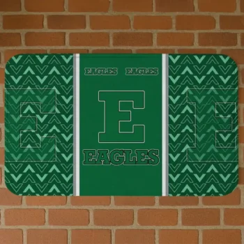 Eastern Michigan Eagles Chevron Stack Green Doormat