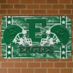 Eastern Michigan Eagles Helmet Illustration Green Doormat
