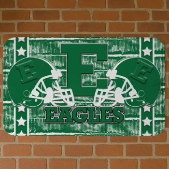Eastern Michigan Eagles Helmet Illustration Green Doormat