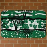 Eastern Michigan Eagles Palm Silhouette Green Black Doormat