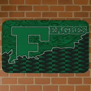 Eastern Michigan Eagles Tribal Detailing Green Black Doormat