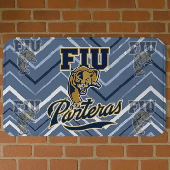 FIU Panthers Chevron Geometrics Blue Doormat