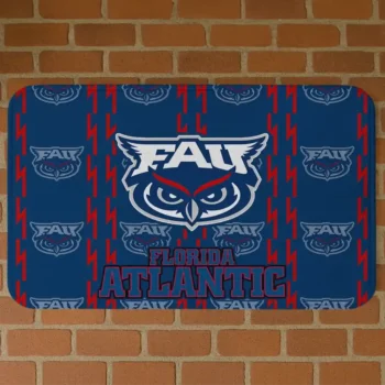 Florida Atlantic Owls Bolt Row Blue Doormat