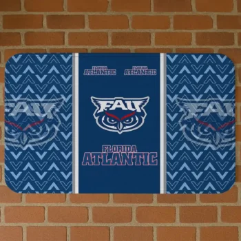 Florida Atlantic Owls Chevron Stack Blue Doormat