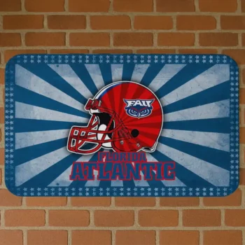 Florida Atlantic Owls Helmet Centerpiece Blue Doormat