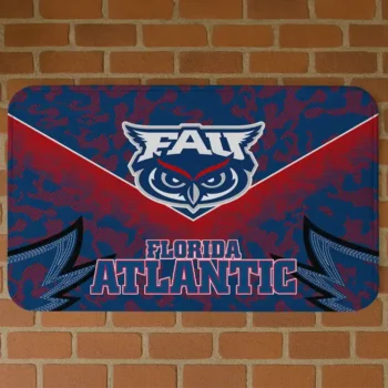 Florida Atlantic Owls Layered Lines Blue Doormat