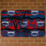 Florida Atlantic Owls Palm Silhouette Blue Black Doormat