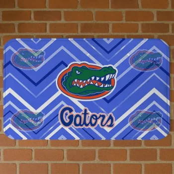 Florida Gators Chevron Geometrics Blue Doormat