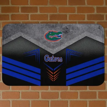 Florida Gators Chevron Points Blue Black Doormat
