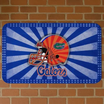 Florida Gators Helmet Centerpiece Blue Doormat