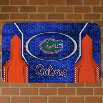 Florida Gators Hexagon Oval Blue Doormat