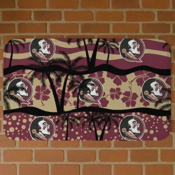 Florida State Seminoles Palm Silhouette Garnet Black Doormat