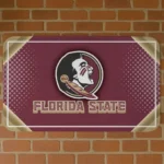 Florida State Seminoles Silver Halftone Garnet Doormat