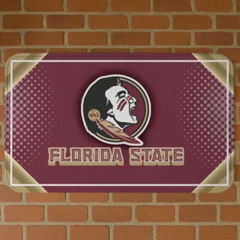 Florida State Seminoles Silver Halftone Garnet Doormat
