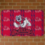 Fresno State Bulldogs Bolt Row Red Doormat