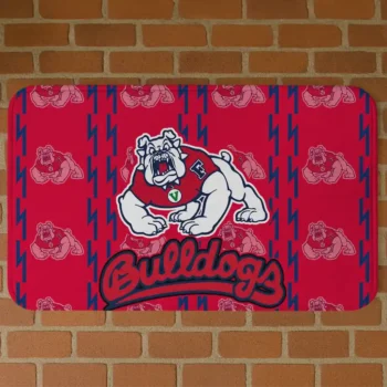 Fresno State Bulldogs Bolt Row Red Doormat