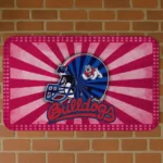 Fresno State Bulldogs Helmet Centerpiece Red Doormat