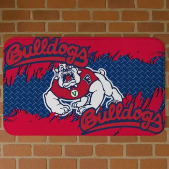 Fresno State Bulldogs Plate Rip Red Doormat