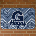 Georgetown Hoyas Chevron Geometrics Blue Doormat