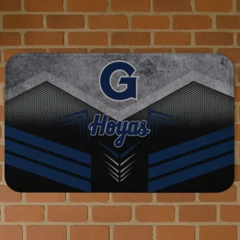 Georgetown Hoyas Chevron Points Blue Black Doormat