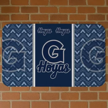 Georgetown Hoyas Chevron Stack Blue Doormat