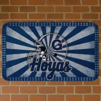 Georgetown Hoyas Helmet Centerpiece Blue Doormat