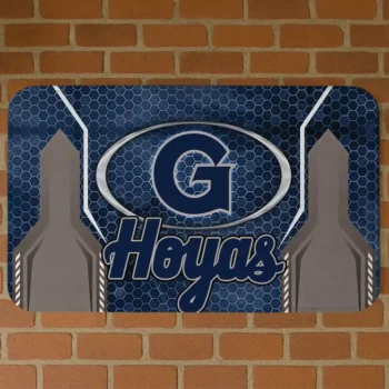 Georgetown Hoyas Hexagon Oval Blue Doormat
