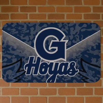 Georgetown Hoyas Layered Lines Blue Doormat