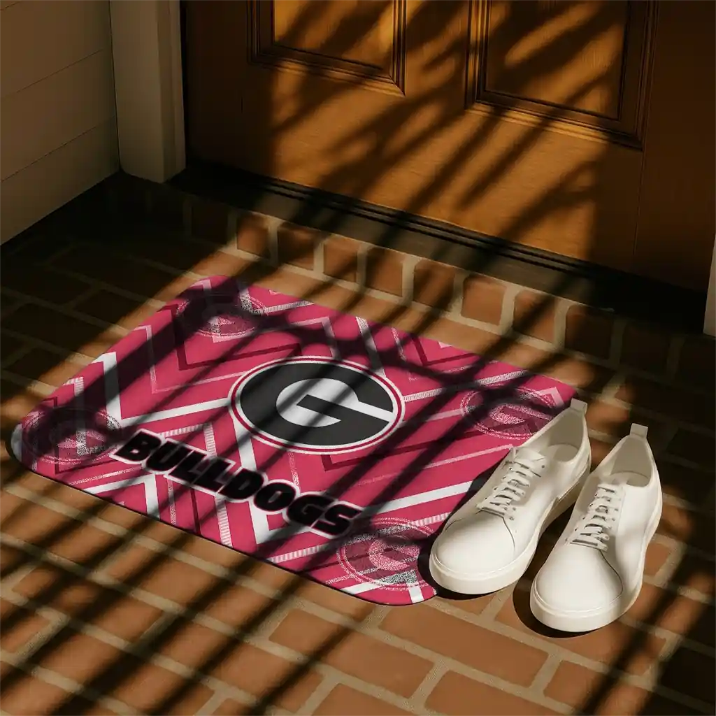 georgia-bulldogs-chevron-geometrics-red-doormat-trendy.webp