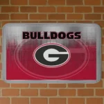 Georgia Bulldogs Pixel Blur Red Doormat