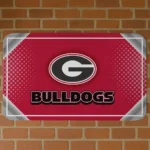 Georgia Bulldogs Silver Halftone Red Doormat
